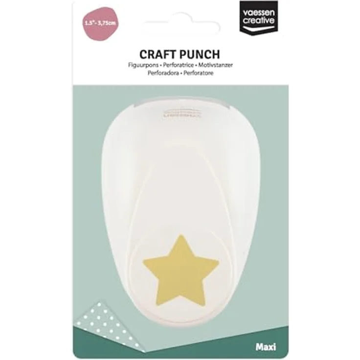 Vaessen Creative Motivstanzer Stern L, Motivlocher für Papier bis 160g, ausgestanztes Motiv 3,75 cm, mehrfarbig, purple – Bild 4