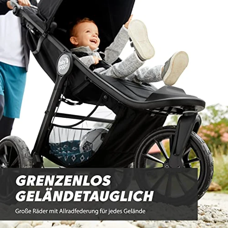 BABY JOGGER City Elite 2 Kombikinderwagen für jedes Gelände | Zusammenklappbarer und tragbarer Buggy | Opulent Black (schwarz) – Bild 3