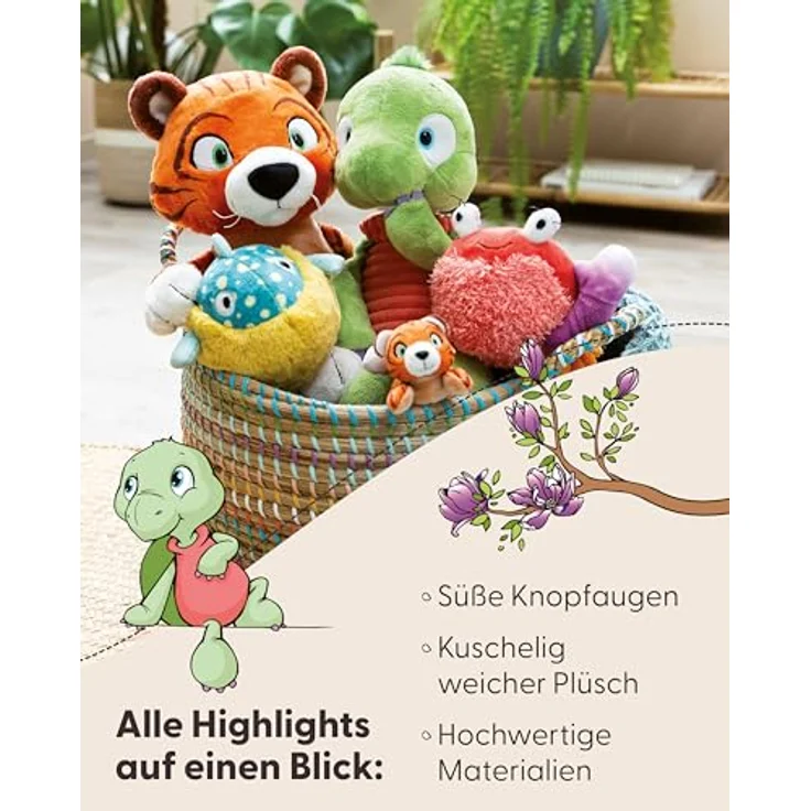 NICI Kuscheltier Schildkröte Tateus 35cm, Plüschtier aus recycelten Materialien, nachhaltig produziert, grün – Bild 4