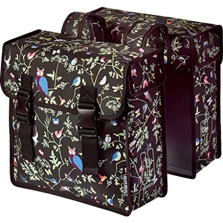 Basil Double Bicycle Bag Wanderlust Charcoal - 35 Liter, 36 cm x 14 cm x 41 cm