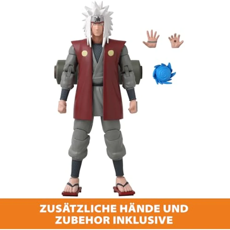 Bandai Anime Heroes Naruto Shippuden, Gelenkige Jiraya-Figur 17 cm mit 16 Artikulationspunkten, Spielzeug für Kinder ab 4 Jahren, Offizielle Lizenz – Bild 7