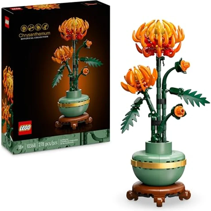 LEGO® Konstruktionsspielsteine Chrysantheme (10368), LEGO Botanicals, (278 St), Made in Europe - Preisvergleich – Bild 2