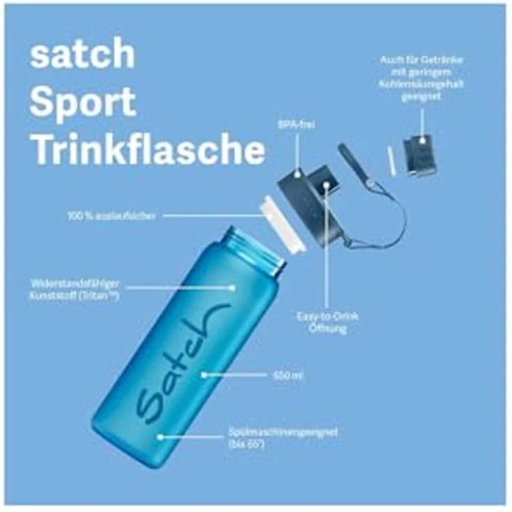 Satch Trinkflasche blue tritan – Bild 3