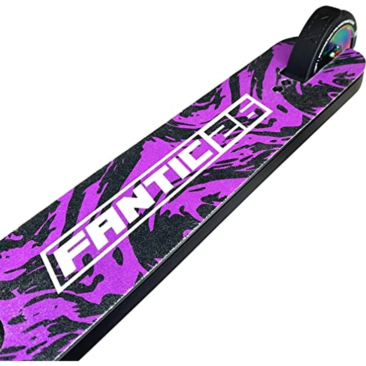 Fantic26 Stuntscooter Fantic26 Stunt-Scooter Griptape 58,5cm x 15,5cm Swirl Schwarz/Lila, reißfestes PVC Material, einfache Montage – Bild 4
