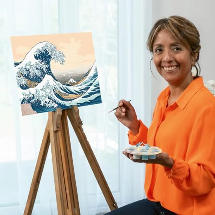 Ravensburger CreArt - Malen nach Zahlen 23690 - ART Collection: The Great Wave (Hokusai) - ab 14 – Bild 3