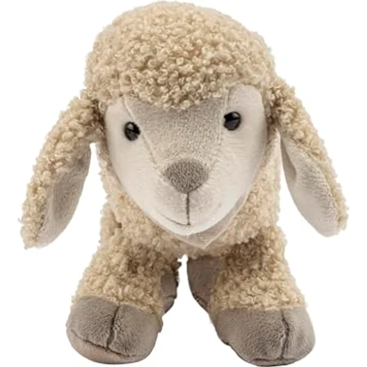 Sterntaler® Kuscheltier Schaf Flocke, M, aus kuscheligem Boucle mit Rassel und Musselin Halstuch, ideal ab Geburt – Bild 3