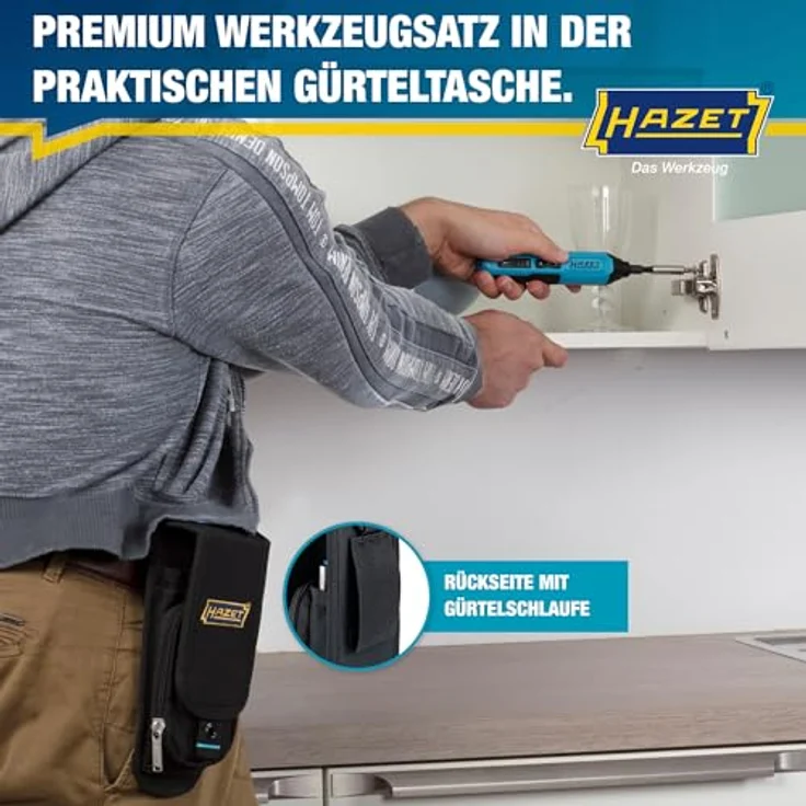 HAZET Werkzeug Adventskalender 2025, 24-teilig mit Akku-Schrauber, LED-Licht und ergonomischem Softgrip-Griff – Bild 4