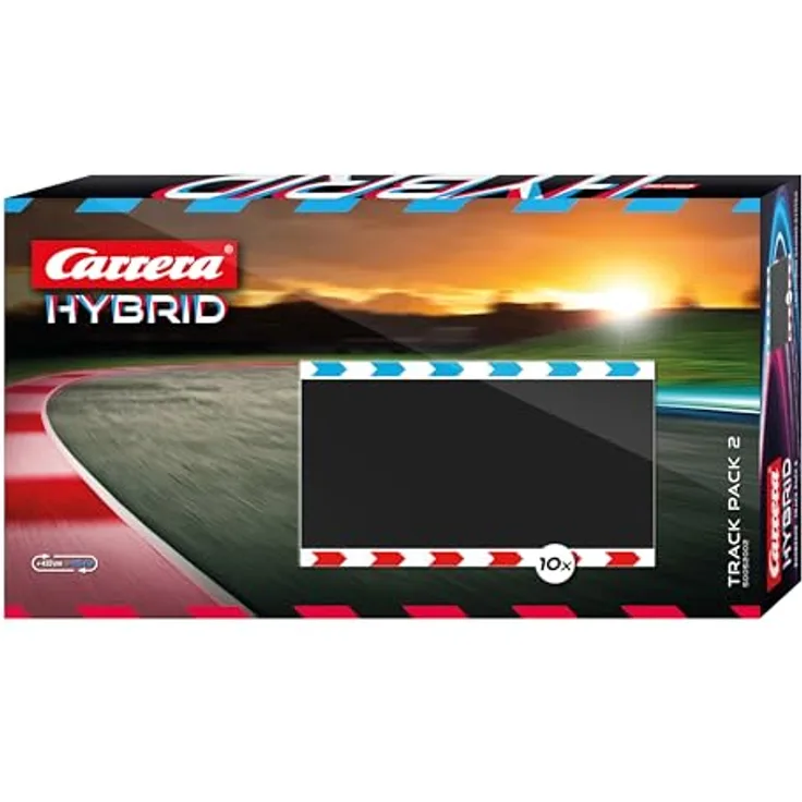 Carrera Hybrid Track Pack 2, Erweiterungsset für Carrera Rennbahnen mit robustem Zubehör und flexiblen Streckenelementen für abwechslungsreiche Rennen