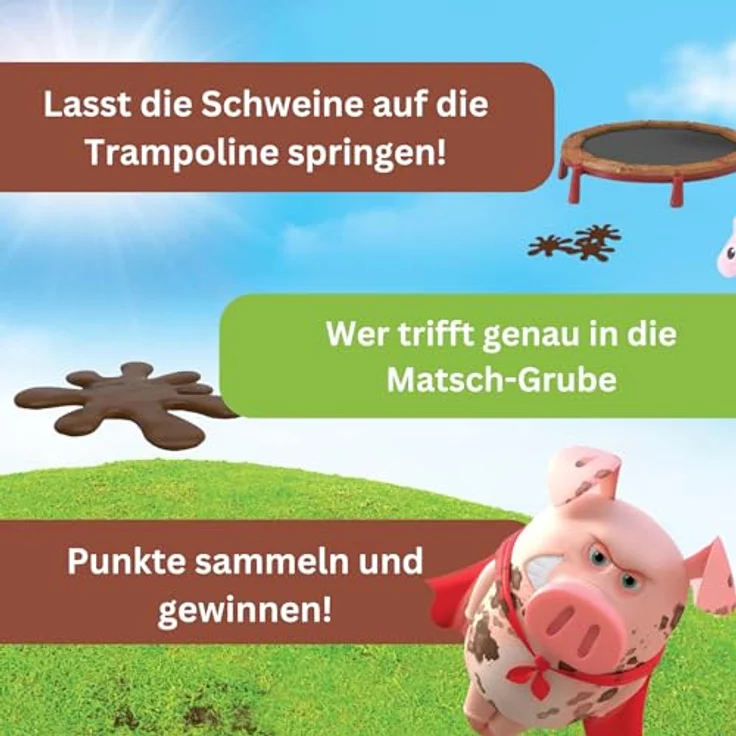 Hutter Trade HUCH! | Flieg, Schweinchen, flieg | Lustiges Aktionsspiel ab 6 Jahren | Schnelles Reaktionsspiel | Dauer 15-20 Min. | Für 2-3 Spieler – Bild 4