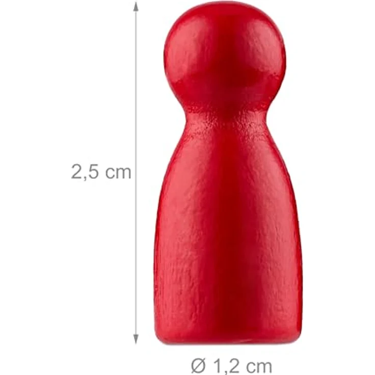 Relaxdays Spielfiguren für Brettspiele, 160er Set, 8 Farben, Holz, inklusive Beutel für Halma und Ludo, bunt – Bild 4