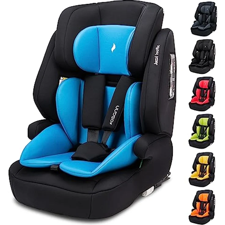 Osann Autokindersitz Jazzi Isofix, mitwachsender Kindersitz für Kinder von 76 bis 150 cm, sicher und komfortabel - schwarz – Bild 2