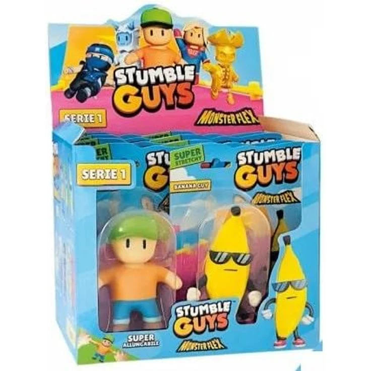 Bizak Monsterflex Stumple Guys, Dehnbare Videospielpuppe, 25 cm, Verschiedene Sammelmodelle, Mehrfarbig
