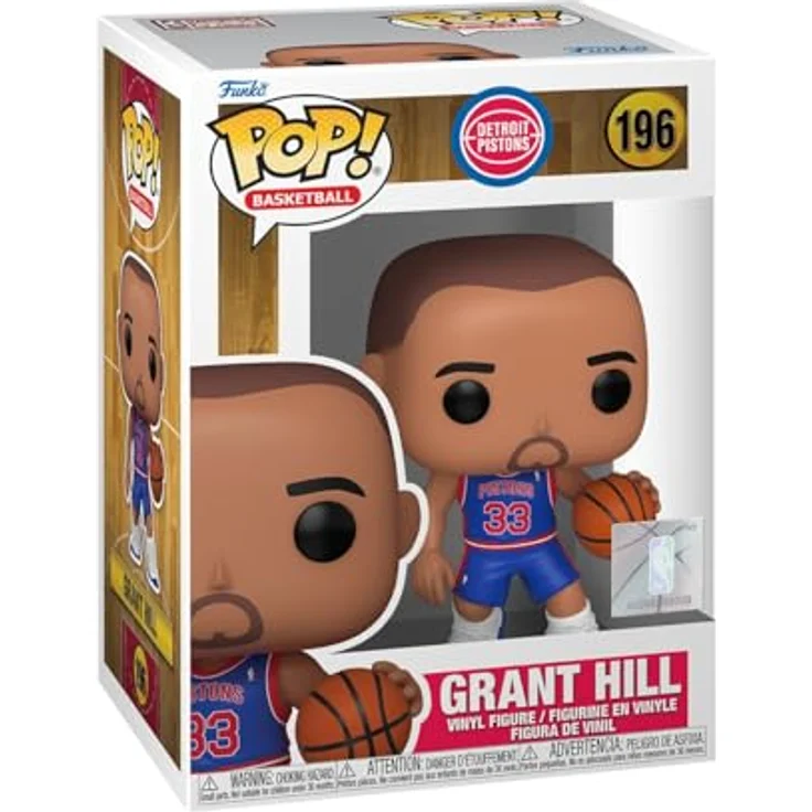 Funko Pop! NBA: Pistons Grant Hill, Vinyl-Sammelfigur, 9,5 cm, offizielles Merchandise für Sammler und Sports Fans – Bild 1