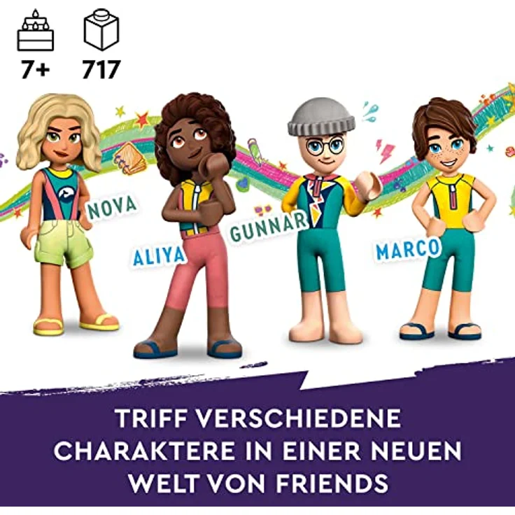 LEGO 41734 Friends Seerettungsboot Tierrettungs-Spielzeug Set mit Delfin-Tier-Figuren und U-Boot, Öko-Lernset, Spielzeug-Geschenk für Kinder, Mädchen und Jungen ab 7 Jahren – Bild 3