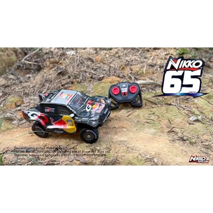 Nikko RC ProTrucks Toyota GAZOO Racing Dakar 2024 MORAES, 33 cm, Geländewagen mit splash- und dust-proof Chassis, 2.4GHz Fernsteuerung, 40m Reichweite, USB aufladbar, schwarz, für Kinder ab 6 Jahren – Bild 3