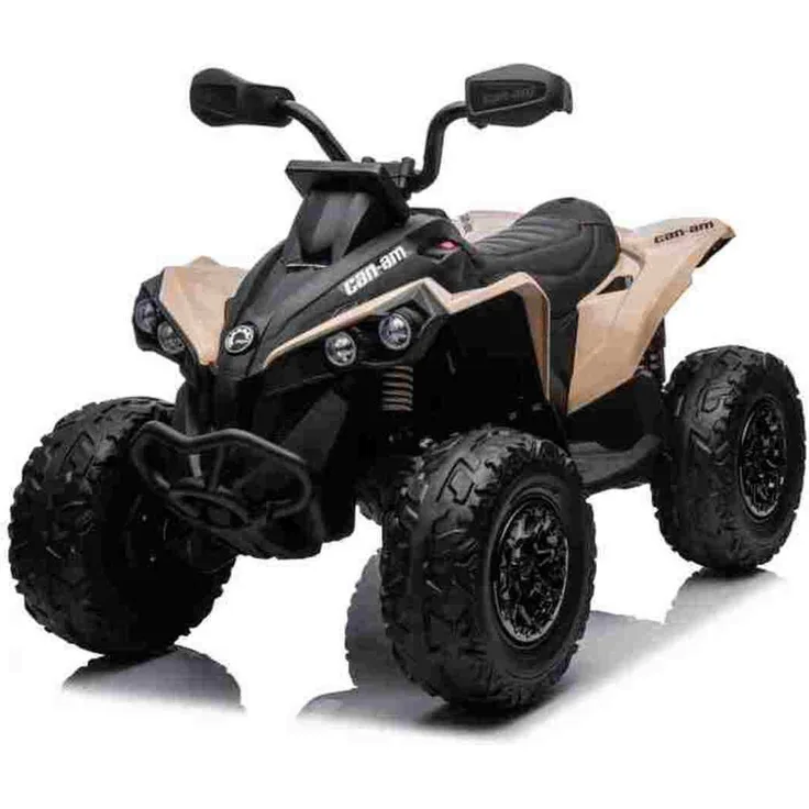 BoGi Elektro-Kinderquad Can-am ATV Quad Kinderfahrzeug Elektrofahrzeug Elektroquad 4x4 Antrieb, LED-Sitz, EVA-Vollgummireifen, Bluetooth, Khaki