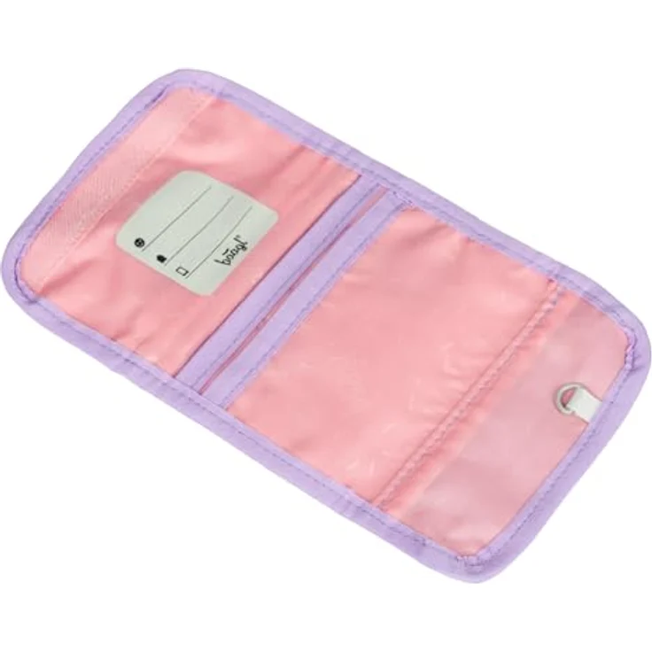 Baagl Brustbeutel Kinder, Mini Geldbörse für Jungen aus strapazierfähigem Polyester, 14,5 x 8,5 cm, mit Münzfach und Kordelträger, Lieblingstiere Design – Bild 4
