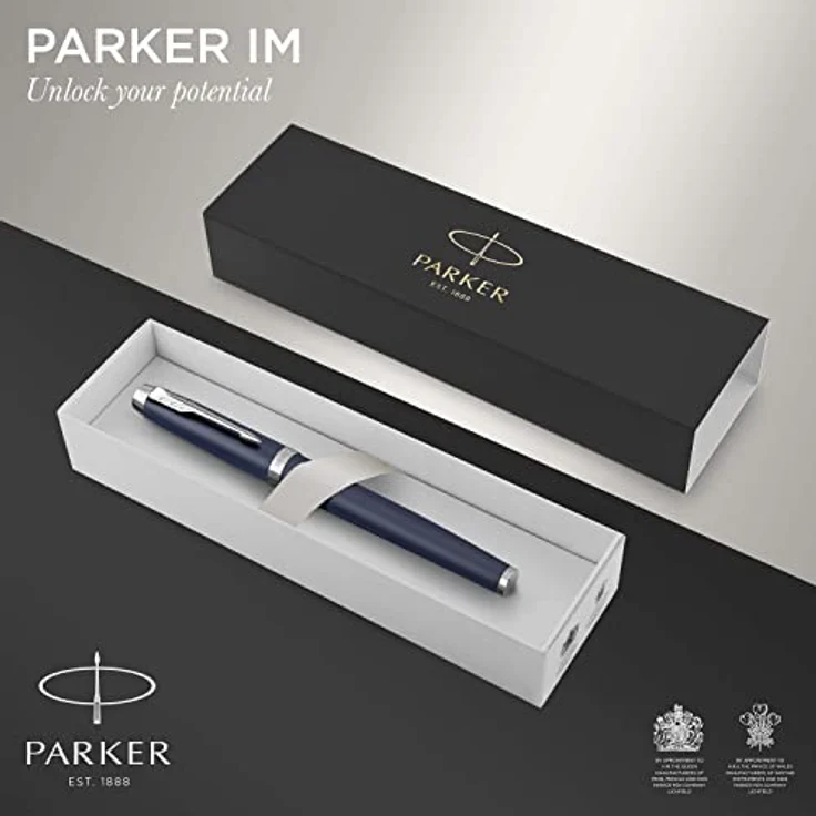 Parker IM Füller | Matte Blue | Füllfederhalter mit mittlerer Feder und blauer Tinte | Geschenkbox – Bild 2