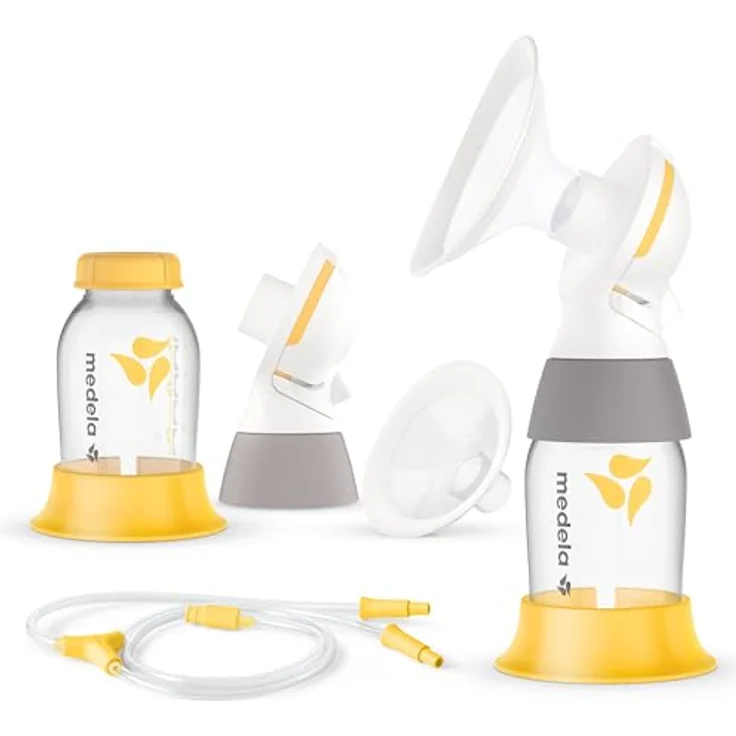Medela Classic PersonalFit Flex Doppelpumpset, kompatibel mit Freestyle und Swing Maxi, 2 Brusthauben 21 mm und 2 Brusthauben 24 mm, 150-ml-Flaschen mit Deckeln – Bild 1