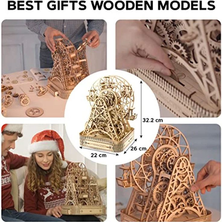 modell-Bausatz Riesenrad Holz natur 429 Teile – Bild 3