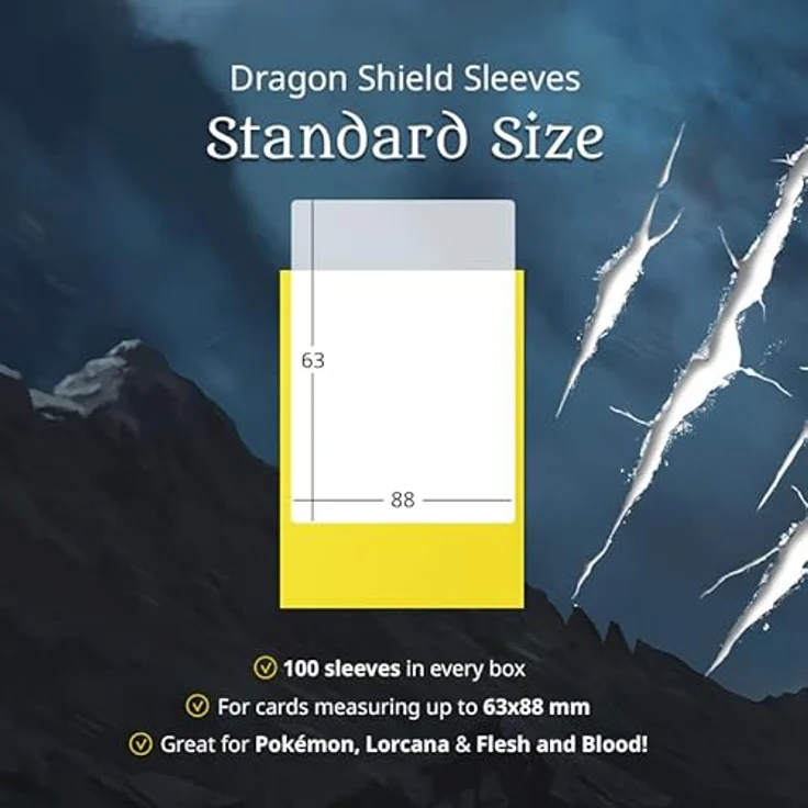 Dragon Shield Standard Size Matte Card Sleeves, 100 CT - Robuste Schutzfolie für TCG, passend für Pokemon, Flesh & Blood, One Piece & Magic The Gathering, Amethyst – Bild 5