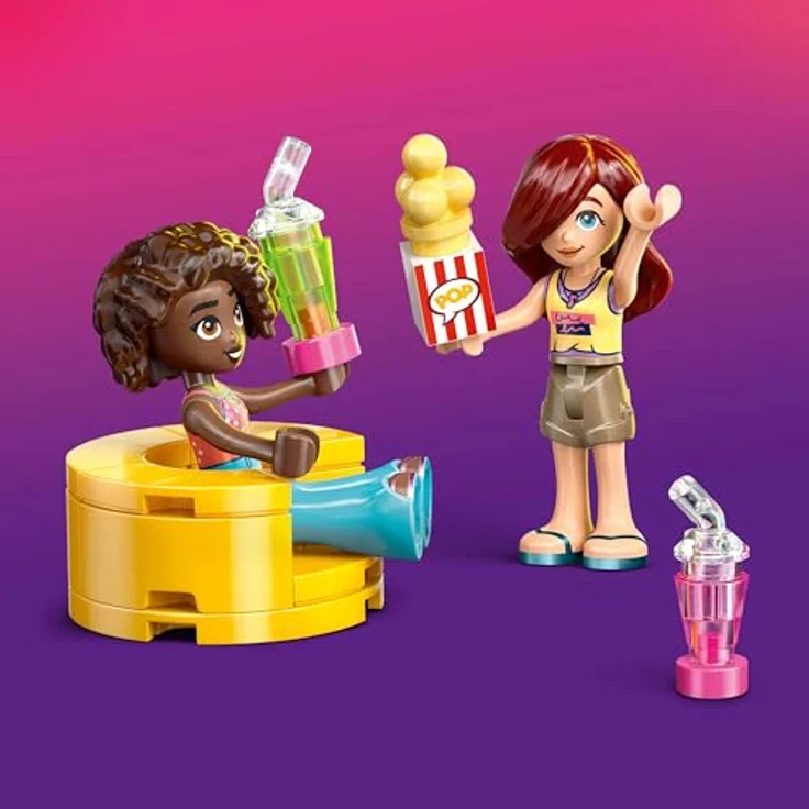 LEGO Friends 42642, Filmabend mit Freunden, 154-teiliges Set mit funktionierendem Projektor und Popcornmaschine für Kinder ab 6 Jahren – Bild 6