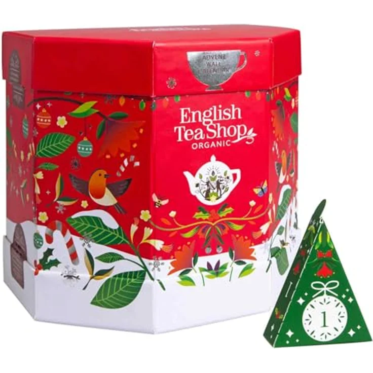 English Tea Shop ETS BIO Tee Adventskalender "Santa's Secret", kompostierbare Pyramidenbeutel, aufhängbar oder liegend – Bild 2