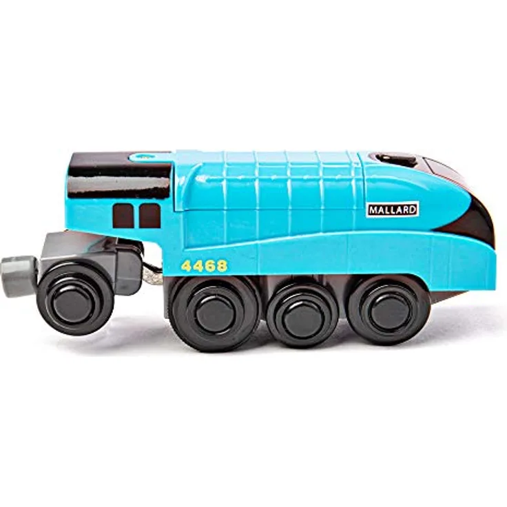Bigjigs Rail Mallard, Batteriebetriebene Lokomotive für Modelleisenbahnen, kompatibel mit Holzschienenbahnen
