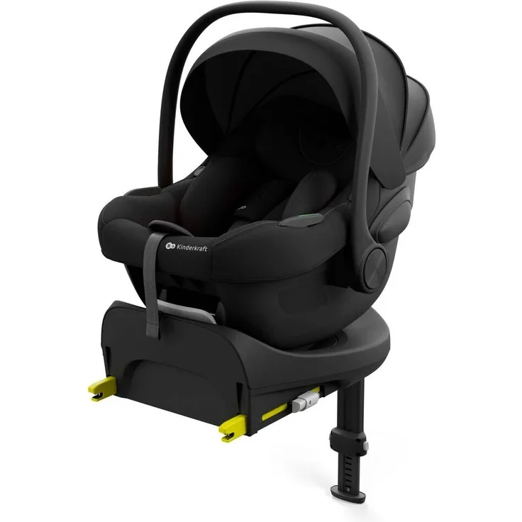 Kinderkraft I-Lite Babyschale Black, ultraleicht (3,2 kg), i-Size, ISOFIX-kompatibel, ergonomisch mit 5-Punkt-Gurt & Polsterung