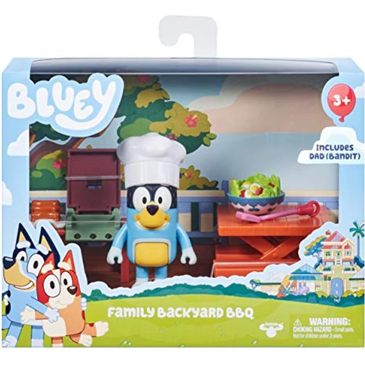 Heroes of Goo Jit Zu Bluey Spielset „Bandits Grillparty“ mit beweglicher 6 cm Bandit-Figur und Zubehör - offizieller Bluey-Sammelartikel – Bild 2