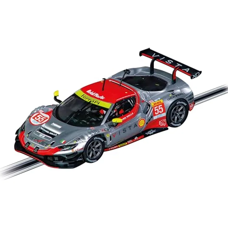 Carrera Evolution Ferrari 296 GT3 'Vista AF Corse, No.55', Slotcar mit authentischen Lichtfunktionen, digital steuerbar, detailgetreues Design