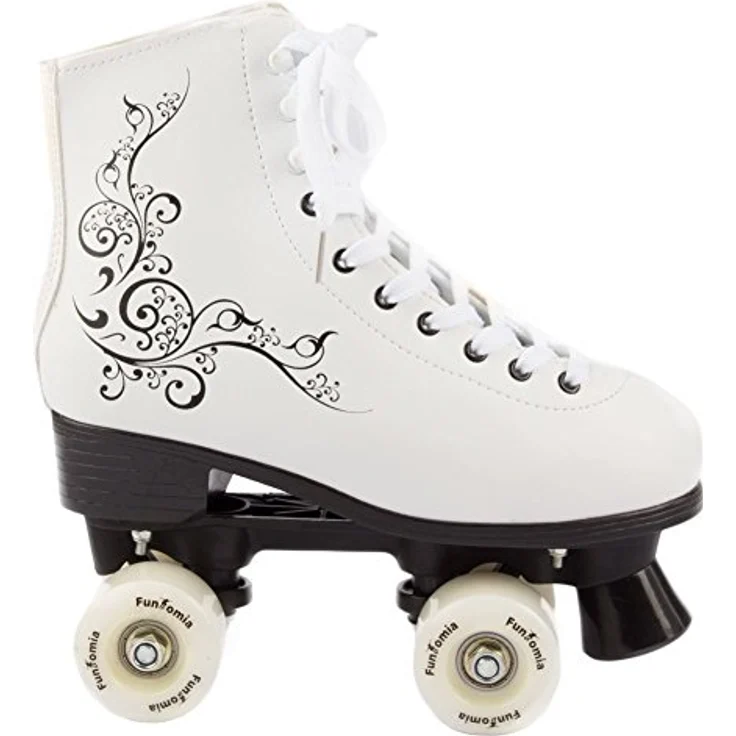 FunTomia Rollschuhe / Discoroller mit 16 Stück Mach1 ABEC-11 Kugellager (Größe 30, Weiß) – Bild 3