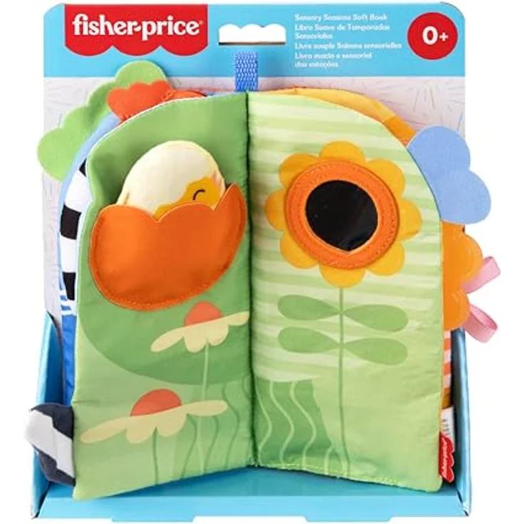 Fisher Price Balanced Beginnings Jahreszeiten-Stoffbuch, sensorisches Babybuch mit saisoninspirierten Designs, geeignet ab 0 Monaten – Bild 6
