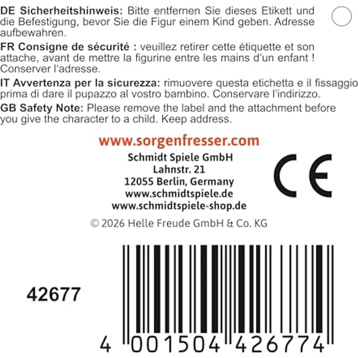 Schmidt Spiele Sorgenfresser Draggo, 23 cm, Plüschfigur in 3D-Look, handwaschbar, Edition Boogie Woogies – Bild 2