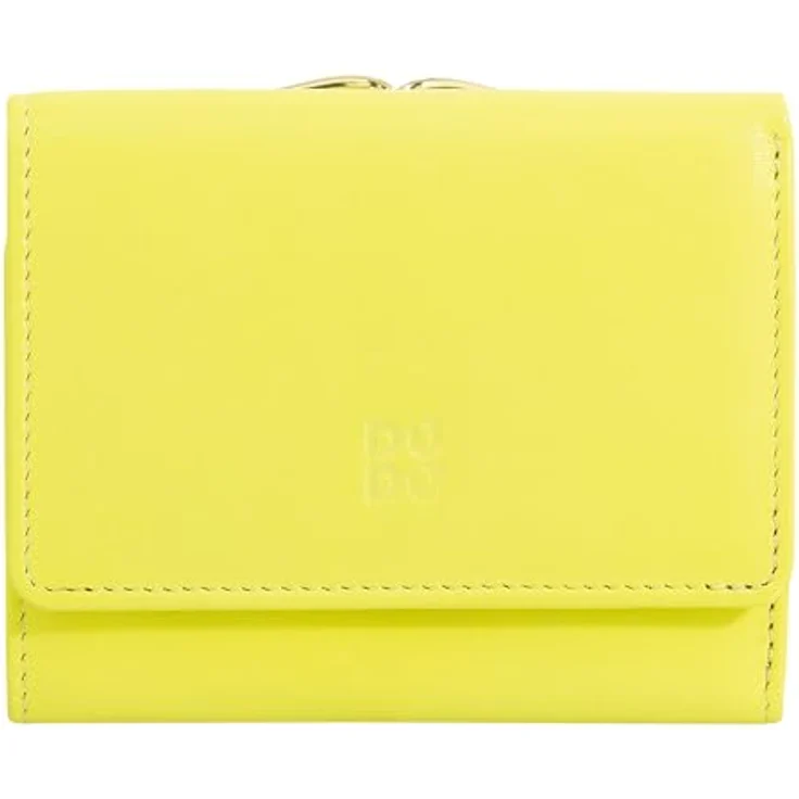 DuDu Corsica Geldbörse RFID Schutz aus 100% Leder, 11 cm, citrongelb – Bild 1