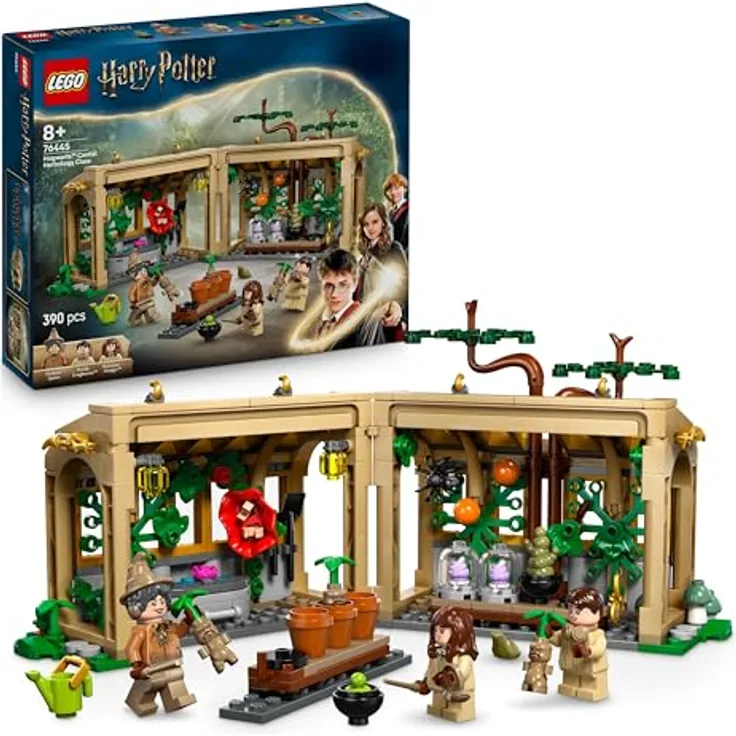 LEGO Harry Potter 76445, Kräuterkundeunterricht auf Schloss Hogwarts, 390-teilig für Kinder ab 8 Jahren