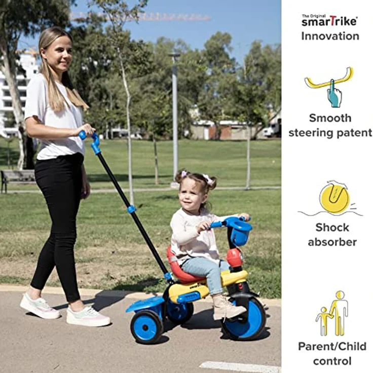smarTrike Breeze S 3-in-1 Dreirad, verstellbares Dreirad für Kleinkinder von 15-36 Monaten, Mehrfarbig – Bild 2