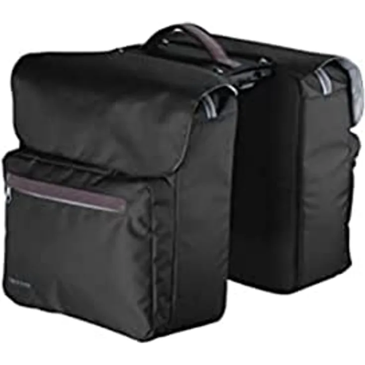 Racktime Unisex – Erwachsene Ture 2.0 Doppeltasche, Schwarz, 2 x 12 l