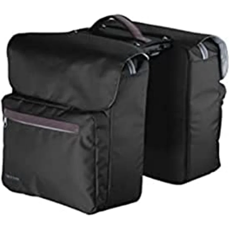 Racktime Unisex – Erwachsene Ture 2.0 Doppeltasche, Schwarz, 2 x 12 l
