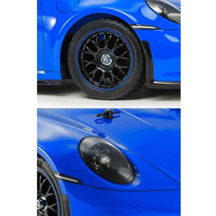 TAMIYA 47496 1:10 RC Porsche 911 GT3 (992) Blau TT-02 - Bausatz mit vorlackierter Karosserie und robustem TT-02 Chassis – Bild 3