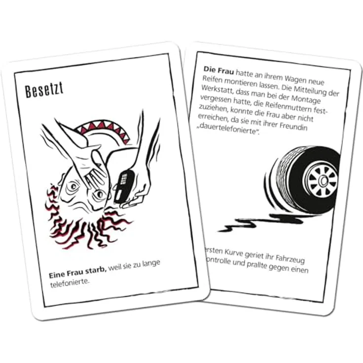 moses 90048 Black Stories Nr. 1-50 Rätsel in der ersten Edition Krimi Kartenspiel mit Spielvariante und Punktechips, Rätselspiel für Jugendliche und Erwachsene, White – Bild 4