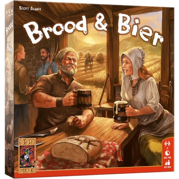999Games Bread Beer - Strategisches Brettspiel für 2 Spieler, Ressourcenmanagement und taktische Entscheidungen, 45-60 Minuten Spielzeit