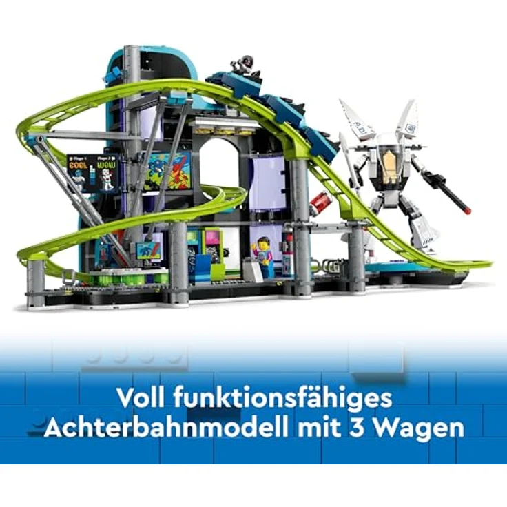 LEGO City Achterbahn mit Roboter-Mech, Spielzeug-Vergnügungspark, für Jungen und Mädchen ab 8 Jahren, Geschenk für kreative Kinder 60421 – Bild 3