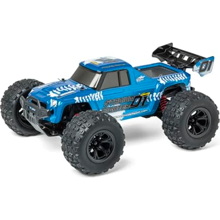 Carson 500404252 1:10 XS Stadium Fighter 100% RTR blau - Ferngesteuertes Auto, RC Buggy, inkl. Batterien und Fernsteuerung, Offroad Buggy – Bild 4