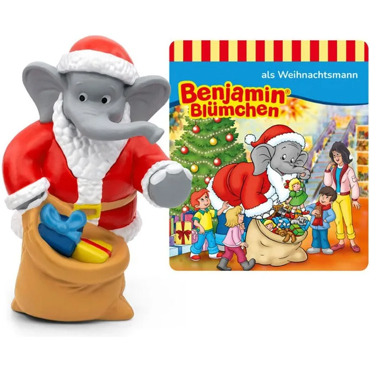 tonies Hörspielfigur Benjamin Blümchen als Weihnachtsmann, Weihnachtsgeschichte für Kinder