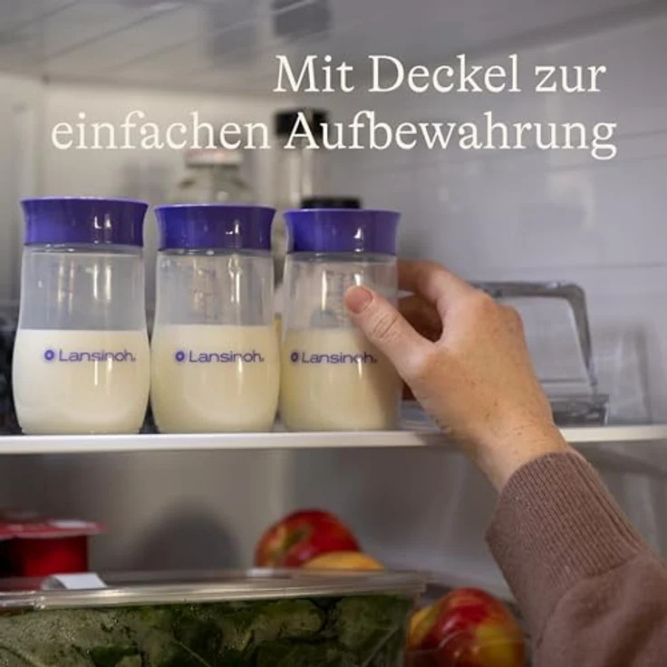 Lansinoh Starter-Set mit 2 PP Flaschen (160 ml & 240 ml), 3 Natural Wave® Trinksaugern (Gr. S, M & L), inkl. Anti-Kolik-Ventil, für sanften Übergang zwischen Stillen und Flasche – Bild 7