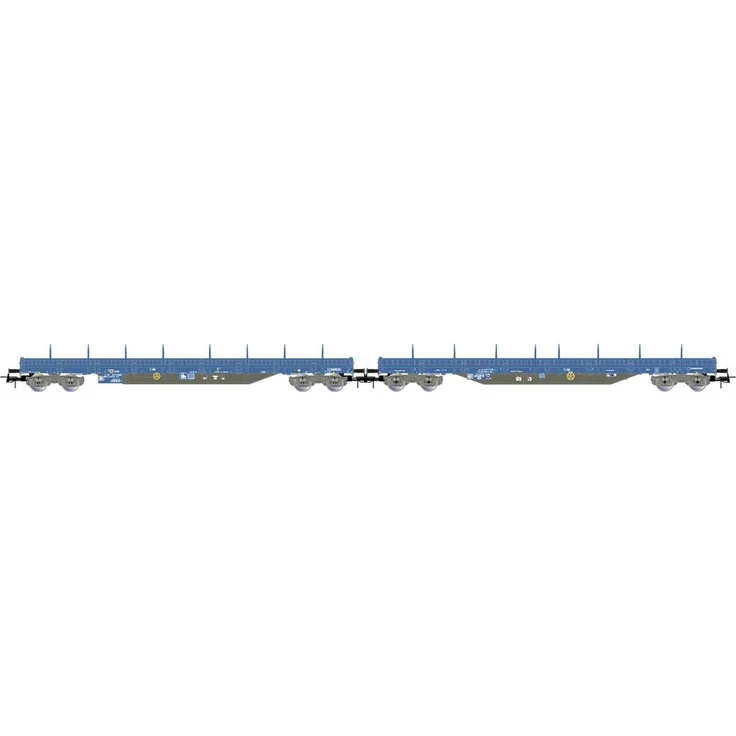 Rivarossi HR6671 Rungenwagen AC, Modelleisenbahn-Wagen, Epoche VI, 458 mm mit Kurzkupplungs-Mechanik, Metallspritzguss-Fahrwerk, Kunststoffgehäuse, Deutschland – Bild 1