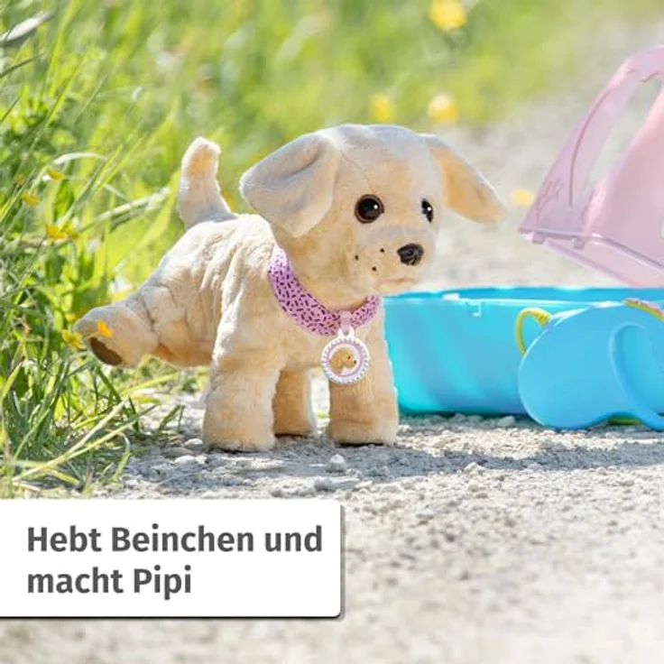 Baby Born Plüschfigur Mein Hund Lucky mit Box, interaktive Funktionen und echtes Wasser trinken – Bild 4