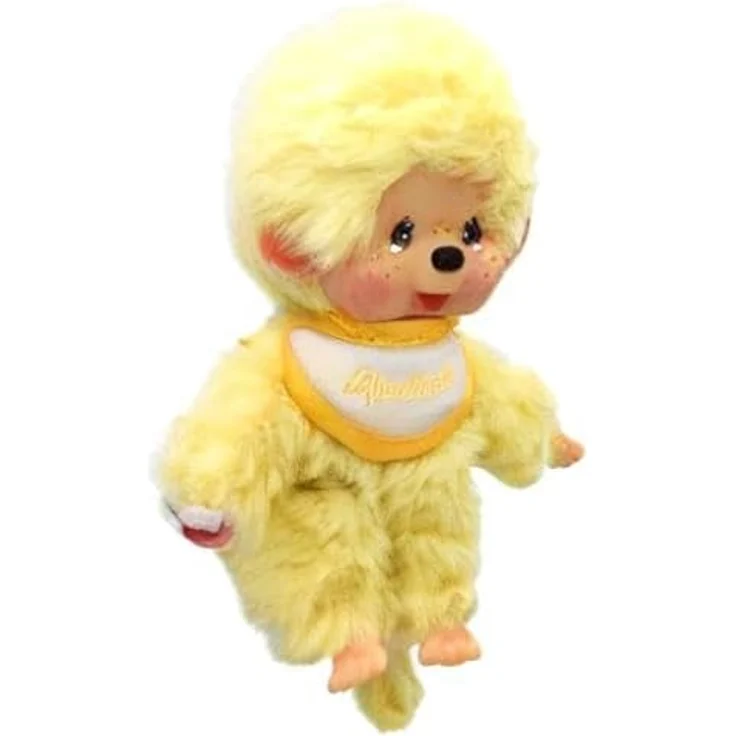 Monchhichi Plüschfigur Junge Gelb 13 cm, Monchhichi Color Puppe mit gelbem Lätzchen - Preisvergleich – Bild 4