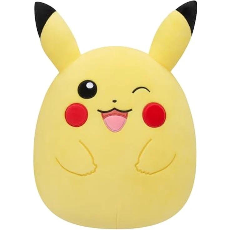 Bizak Squishmallow 63220042 Pokémon-Kissen, 35 cm, weiches Plüschtier von Pikachu, offiziell lizenziert – Bild 1
